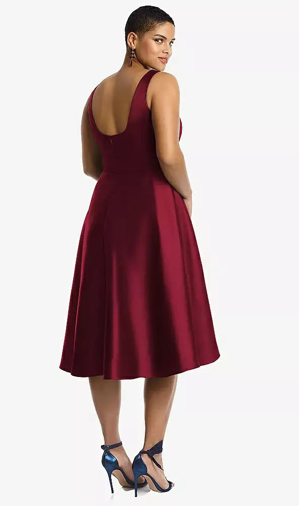 Alfred Sung D697 Bateau Neck Satin High Low Cocktail Dress YDG Alfred Sung D697 Bateau Neck Satin High Low Cocktail Dress YDG