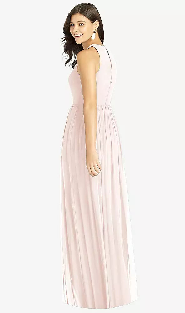 Thread Bridesmaid Th008 Shirred Skirt Jewel Neck Halter Dress With Fro – YDG