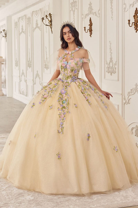 Ladivine - 15724 Floral Gown