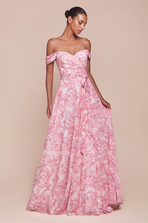 Ladivine - 7441 Floral Gown