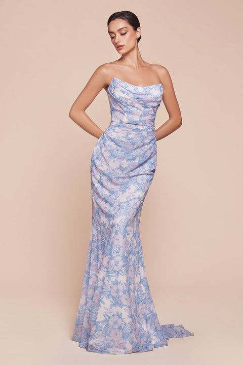 Ladivine - 7445 Floral Gown