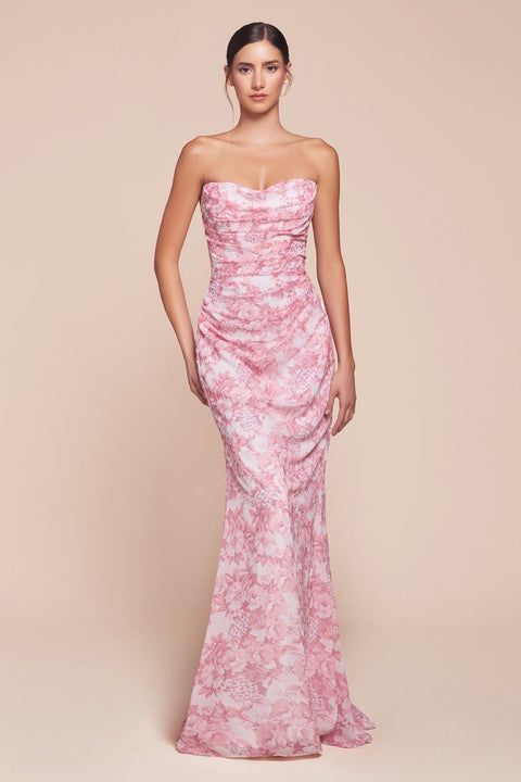 Ladivine - 7445 Floral Gown