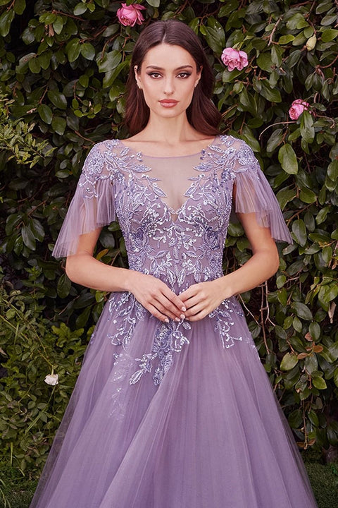Andrea & Leo - A1351 Floral Sequin Gown