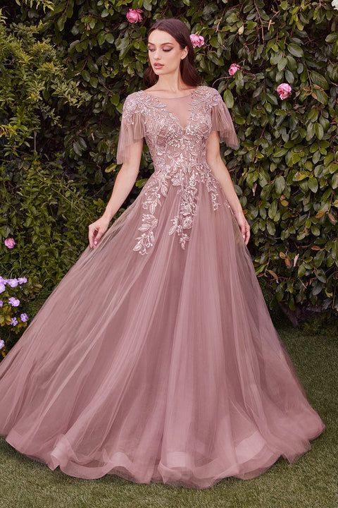 Andrea & Leo - A1351 Floral Sequin Gown