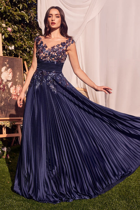 Andrea & Leo - A1355 Floral Sequin Gown