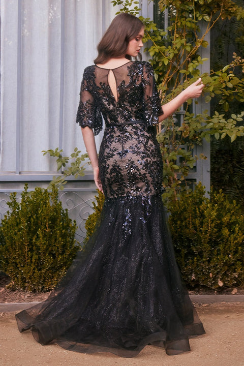 Andrea & Leo - A1377 Floral Sequin Gown