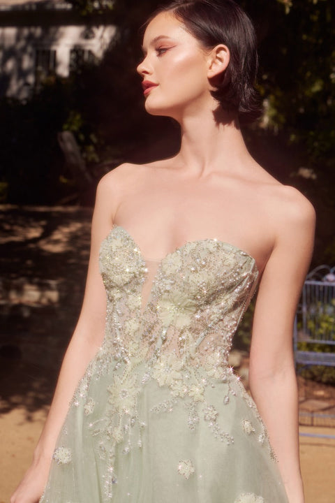 Andrea & Leo - A1418 Floral Gown