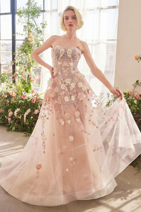 Andrea & Leo - A1453 Floral Gown