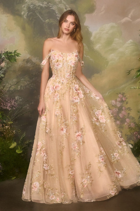 Andrea & Leo - A1480 Floral Gown