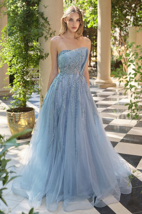 Andrea & Leo - A1491 Floral Sequin Gown