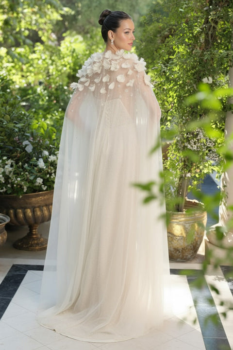 Andrea & Leo - AA001 Floral Sheer Cape