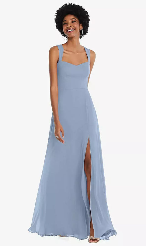 After Six 1558 Contoured Wide Strap Sweetheart Maxi Dress