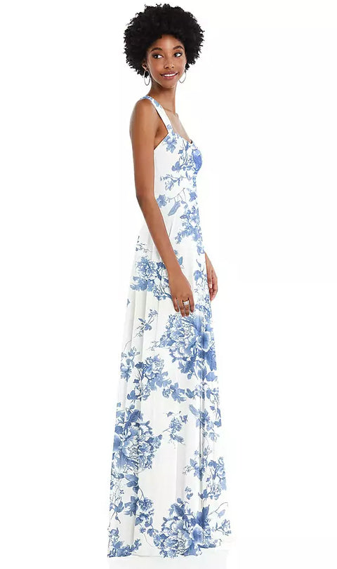 After Six 1558 Contoured Wide Strap Sweetheart Maxi Dress