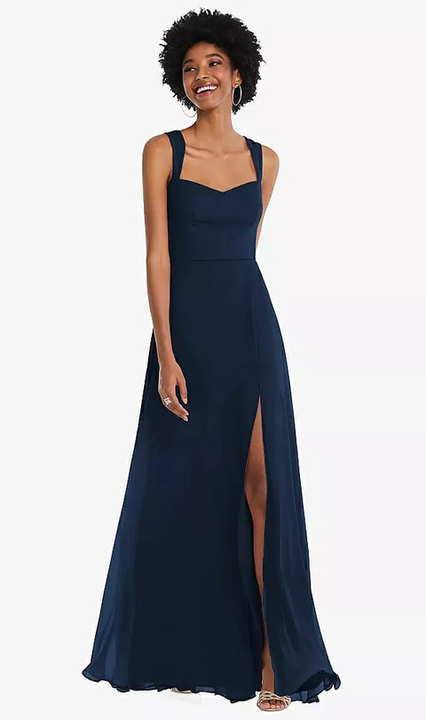 After Six 1558 Contoured Wide Strap Sweetheart Maxi Dress