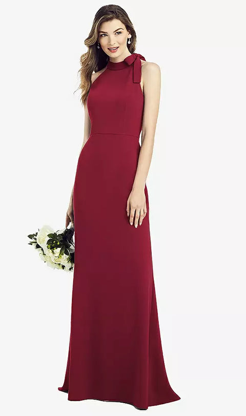After Six 6827 Bow-neck Open-back Trumpet Gown