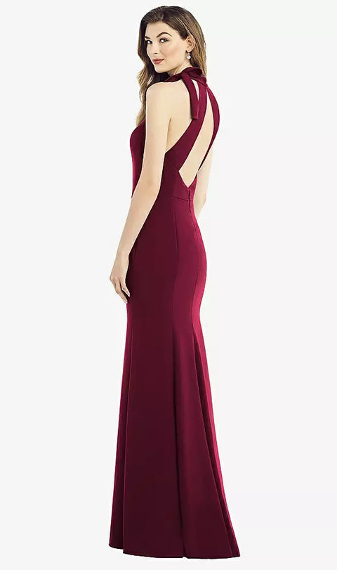 After Six 6827 Bow-neck Open-back Trumpet Gown