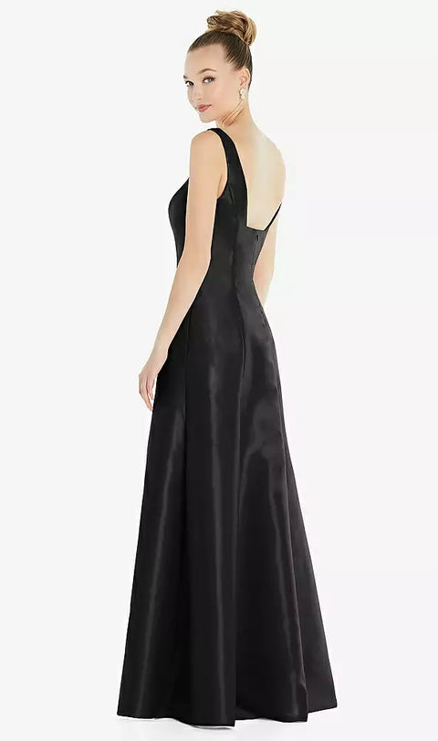 Alfred Sung D826 Sleeveless Square-neck Princess Line Gown With Pockets