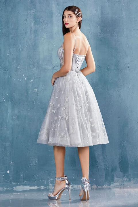 Andrea & Leo A0823 Tulle Tea Length A-line Dress