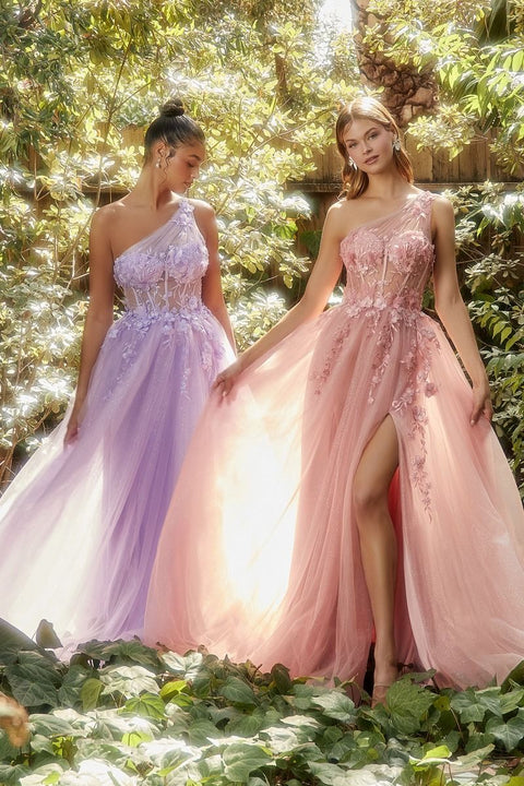 Andrea & Leo A1140 Tulle One Shoulder A-line Gown