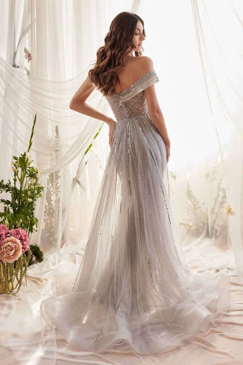 Andrea & Leo A1182 Beaded Off The Shoulder Gown