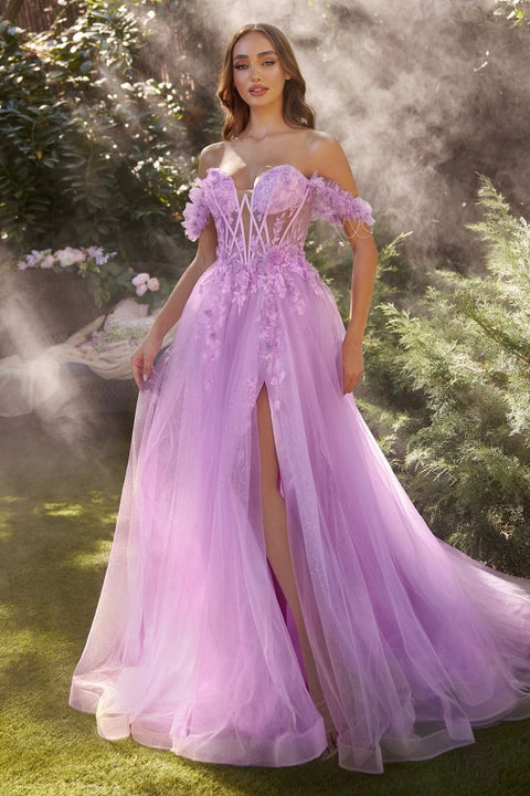 Andrea & Leo A1237 Tulle Off The Shoulder Strapless A-line Gown
