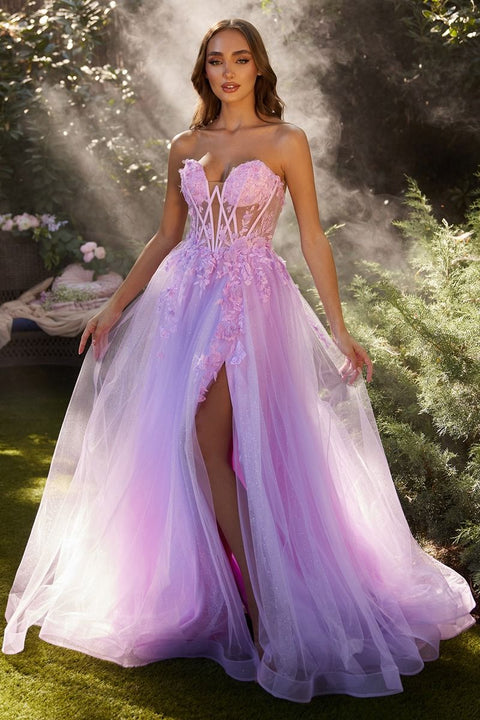 Andrea & Leo A1237 Tulle Off The Shoulder Strapless A-line Gown