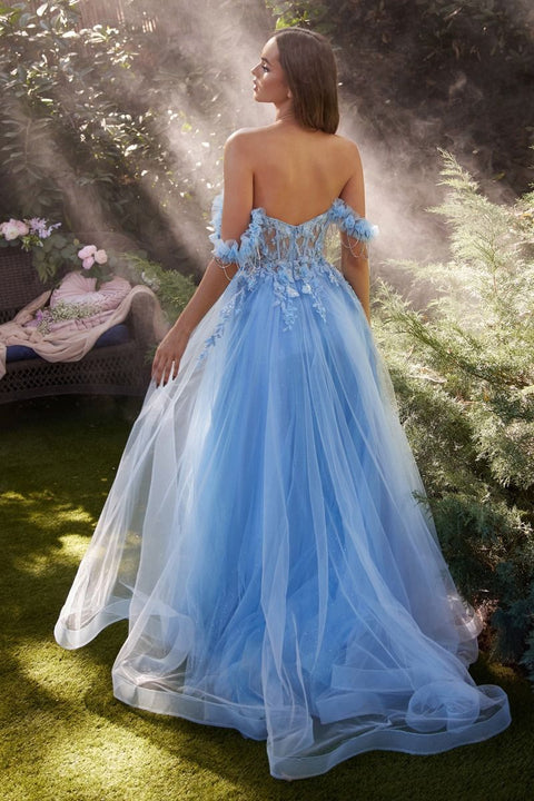 Andrea & Leo A1237 Tulle Off The Shoulder Strapless A-line Gown