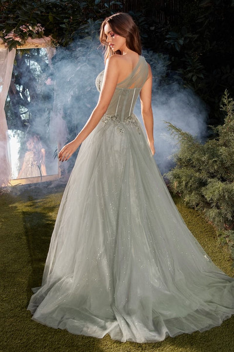 Andrea & Leo A1259 Tulle One Shoulder A-line Gown