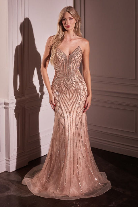 Ladivine - CC6018 Strapless Gown