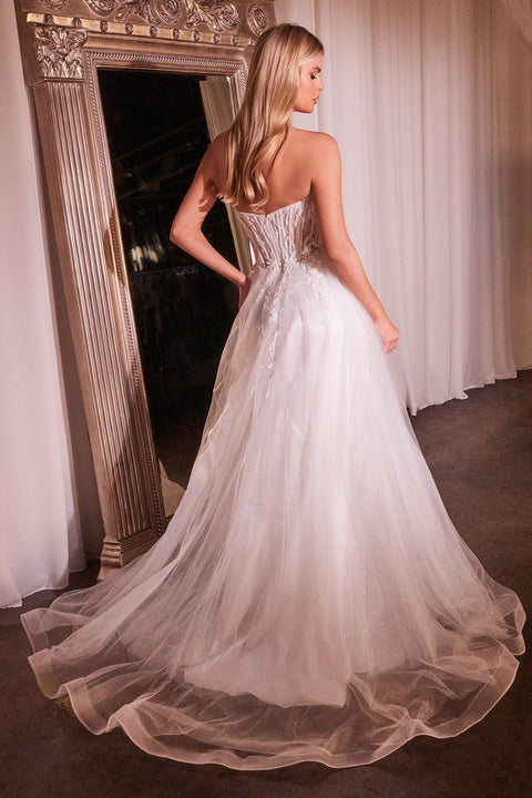 Ladivine - CD0230W Plunging Neckline Gown