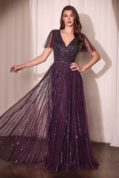 Ladivine - CD0241 Sequin Embellished A-Line Dress