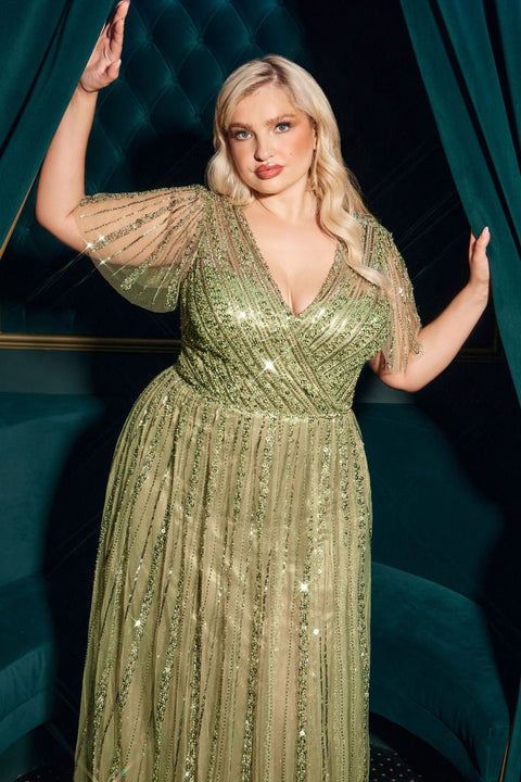 Ladivine - CD0241 Sequin Embellished A-Line Dress