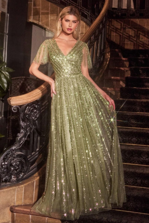Ladivine - CD0241 Sequin Embellished A-Line Dress