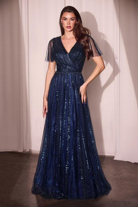Ladivine - CD0241 Sequin Embellished A-Line Dress