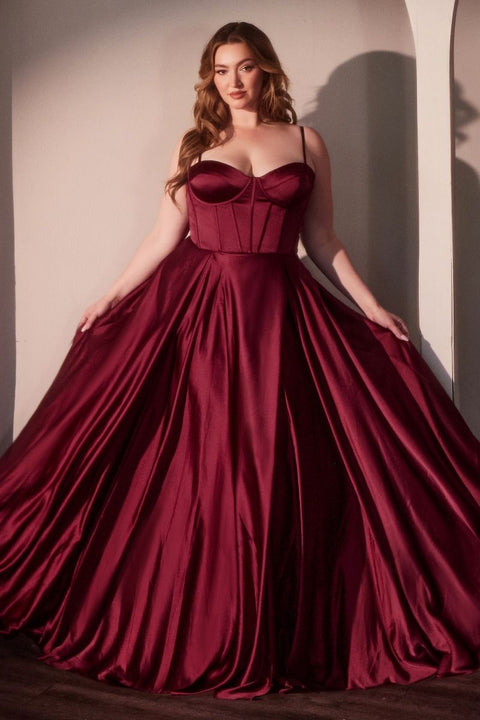 Ladivine - CD337C Fitted Corset Evening Dress