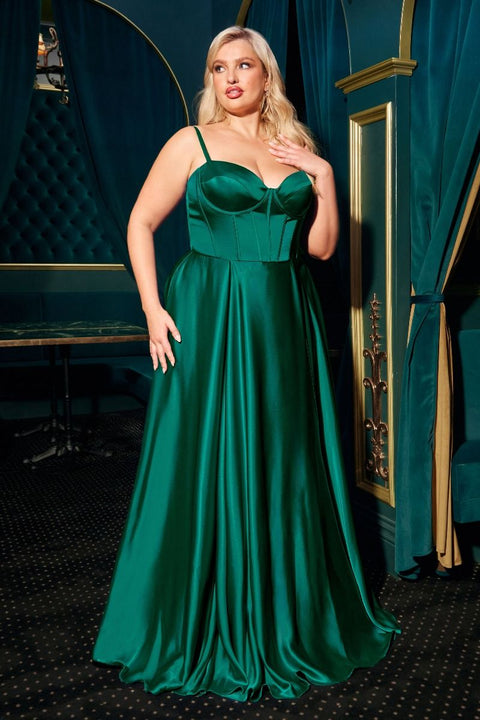 Ladivine - CD337C Fitted Corset Evening Dress
