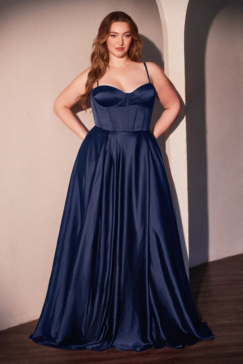 Ladivine - CD337C Fitted Corset Evening Dress