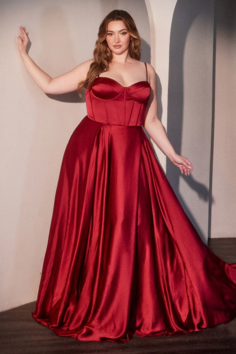 Ladivine - CD337C Fitted Corset Evening Dress