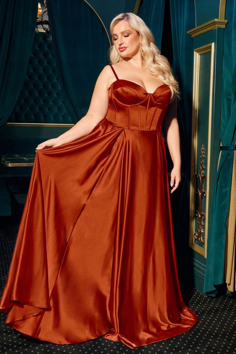 Ladivine - CD337C Fitted Corset Evening Dress