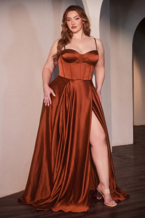 Ladivine - CD337C Fitted Corset Evening Dress