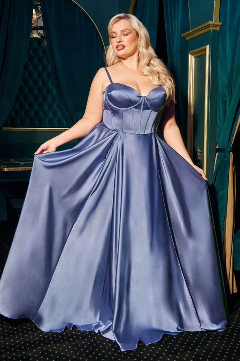 Ladivine - CD337C Fitted Corset Evening Dress