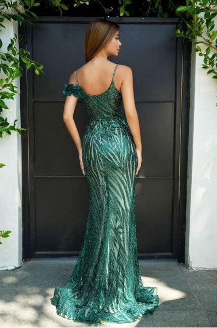 Portia And Scarlett One Shoulder Cap Sleeve Evening Dress PS24517E