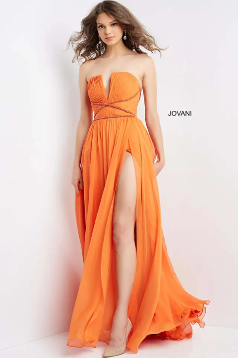 Jovani 05971 Gorgeous Chiffon Strapless Prom Dress