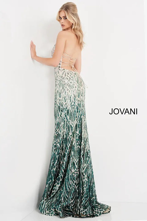 Jovani 06459 Embellished Strapless Dress
