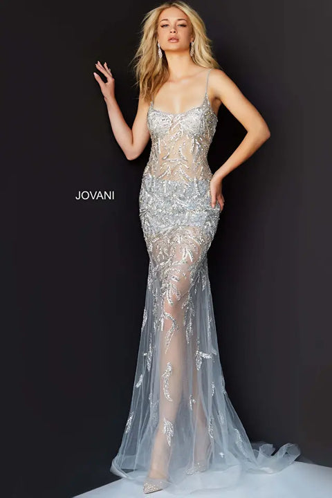 Jovani 06665 Illusion Embellished Prom Dress