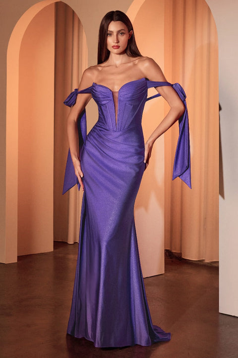 Ladivine - KV1120 Plunging Neckline Gown