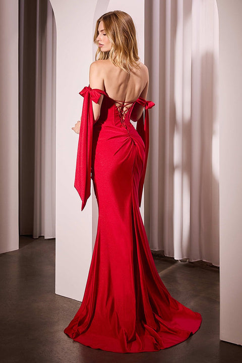 Ladivine - KV1120 Plunging Neckline Gown