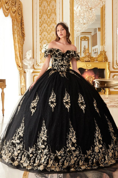 Ladivine - 15701 Off The Shoulder Ball Gown