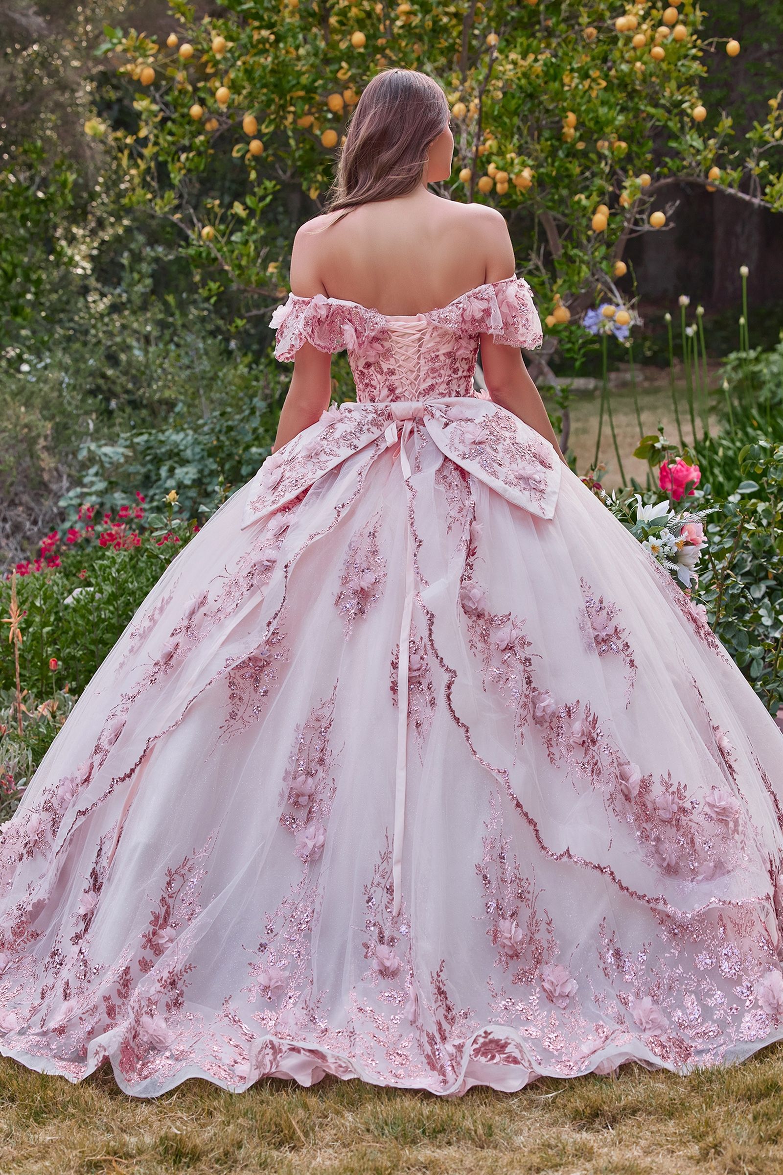 Ladivine - 15701 Off The Shoulder Ball Gown – YDG