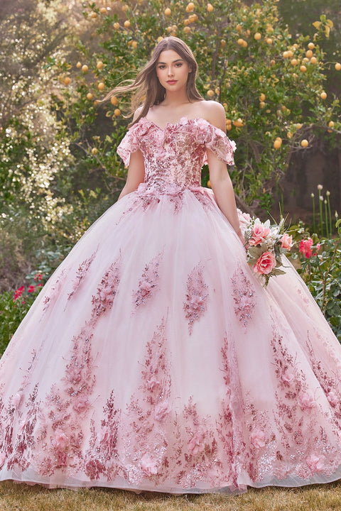Ladivine - 15701 Off The Shoulder Ball Gown